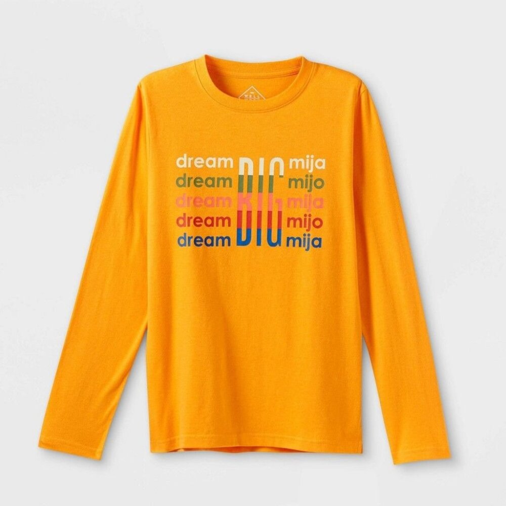 Kid's Dream Big Long Sleeve T-Shirt - Yellow small